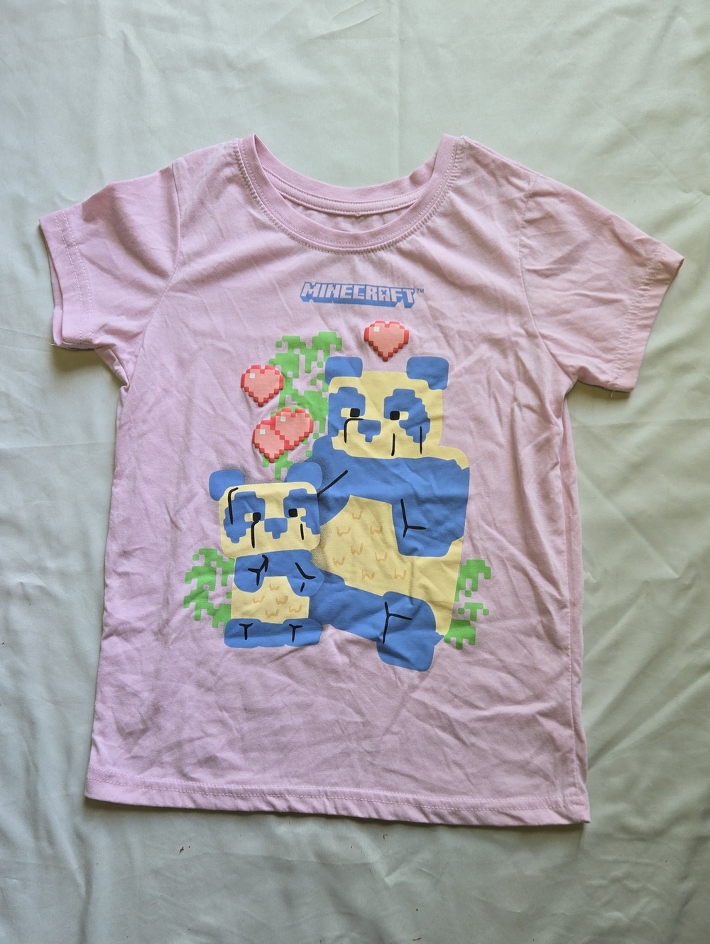 Minecraft Pink Graphic Tee - Pixel Panda Design